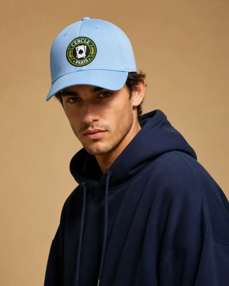 Casquette brodée Cercle Paris Bleu ciel