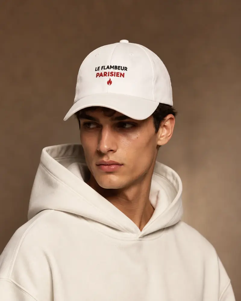 Casquette brodée Le Flambeur Blanc