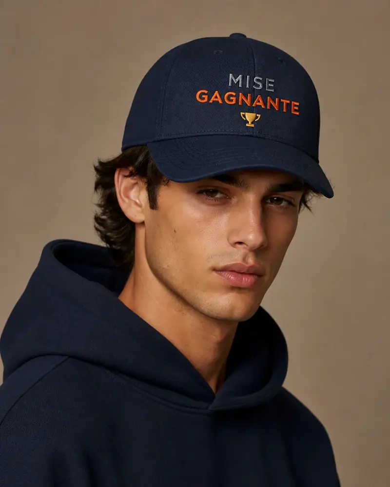 Casquette brodée Mise Gagnante Bleu foncé