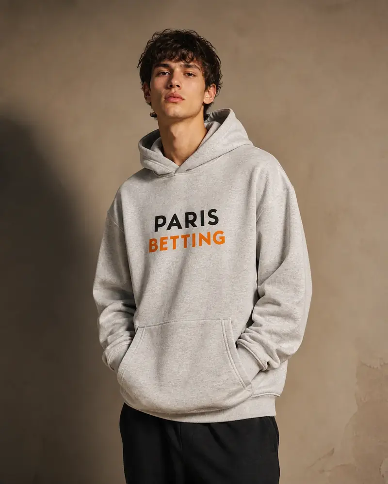 Hoodie Paris Betting 2 Gris chiné