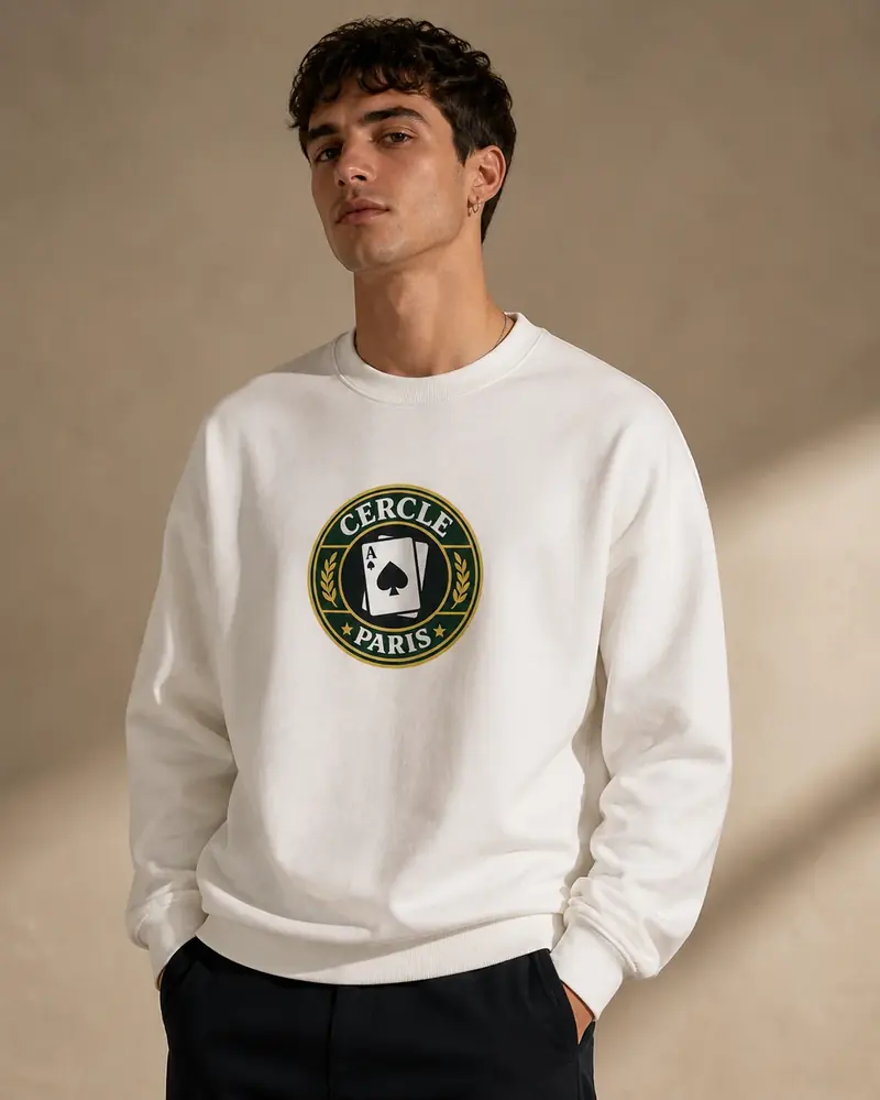 Sweat Cercle Paris Blanc