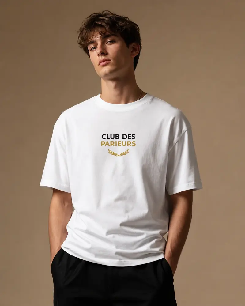 T-shirt Club Des Parieurs Blanc
