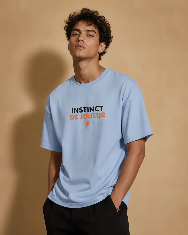 T-shirt Instinct Joueur Bleu ciel