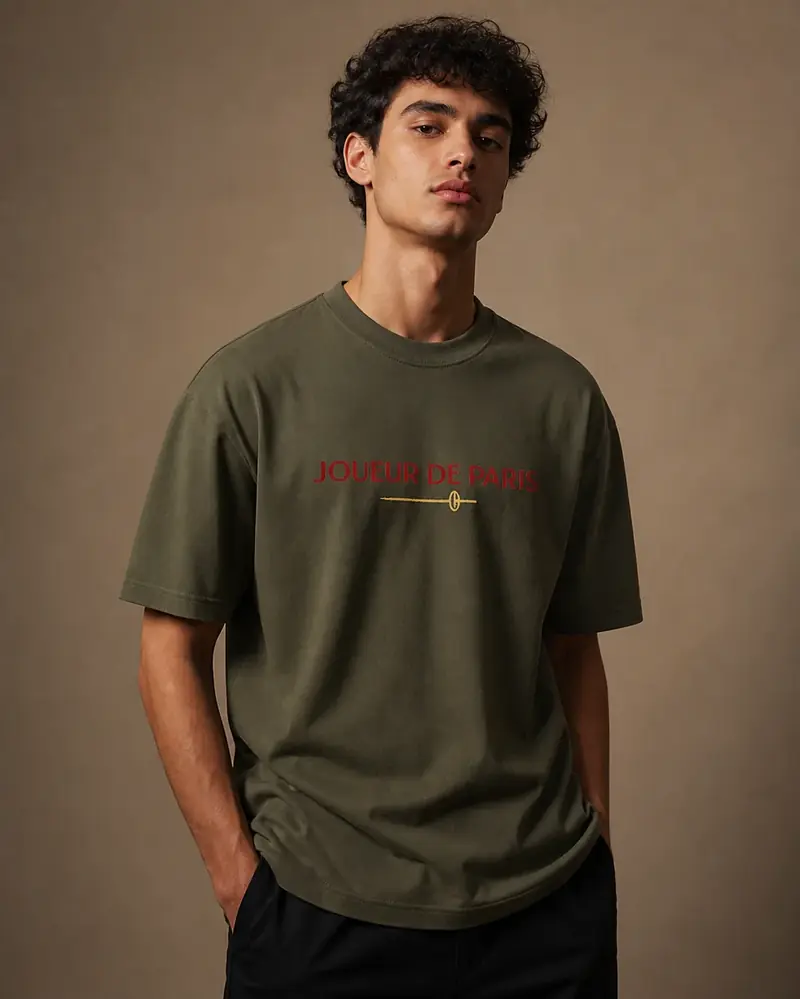 T-shirt Joueur De Paris 7 Kaki