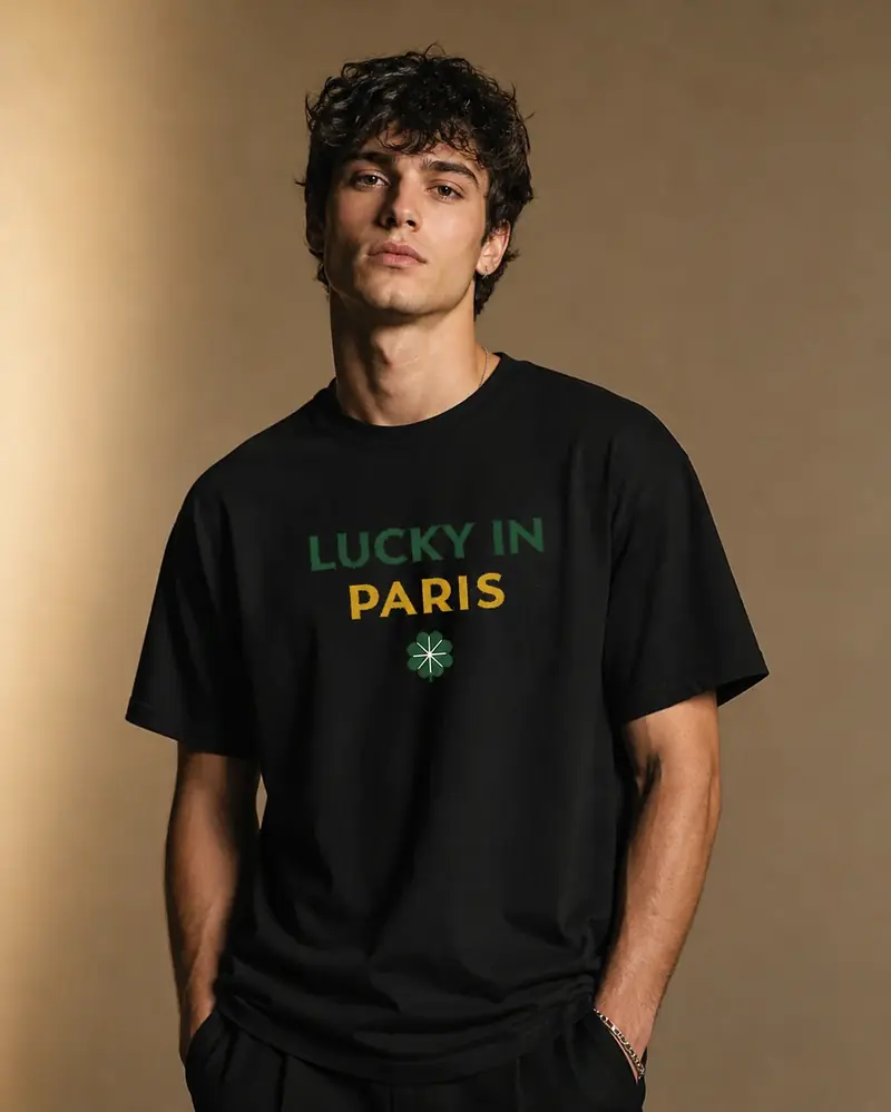 T-shirt Lucky In Paris Noir