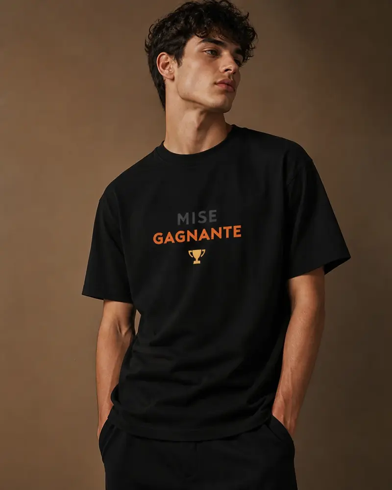 T-shirt Mise Gagnante Noir