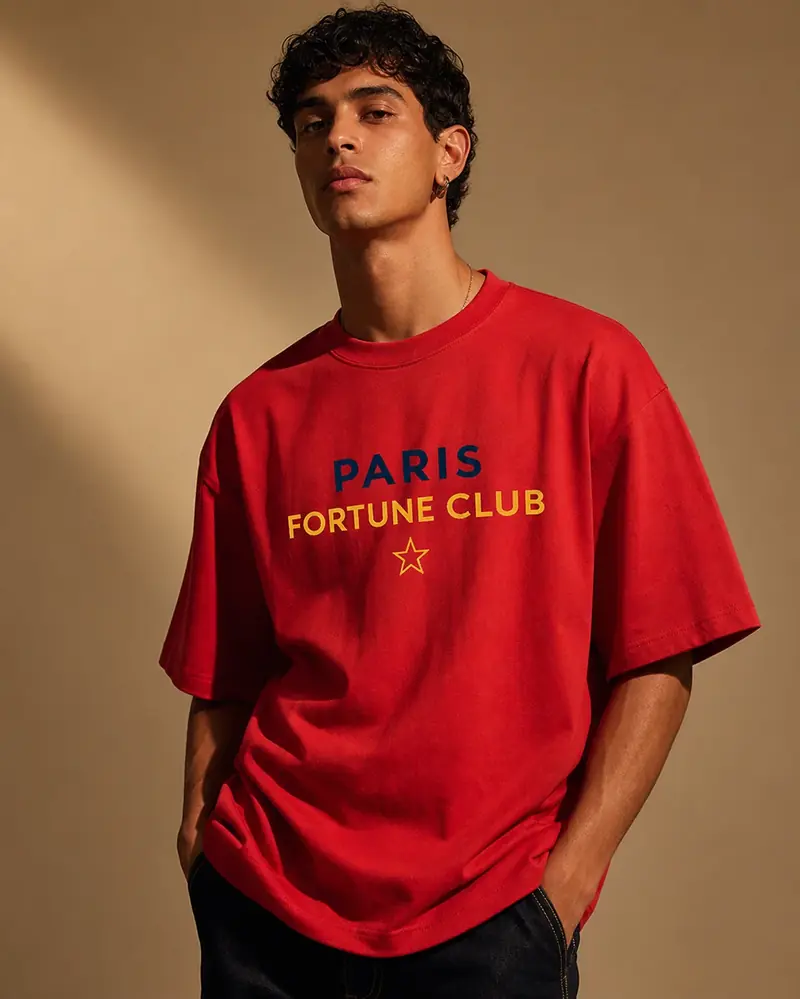 T-shirt Paris Fortune Club Rouge