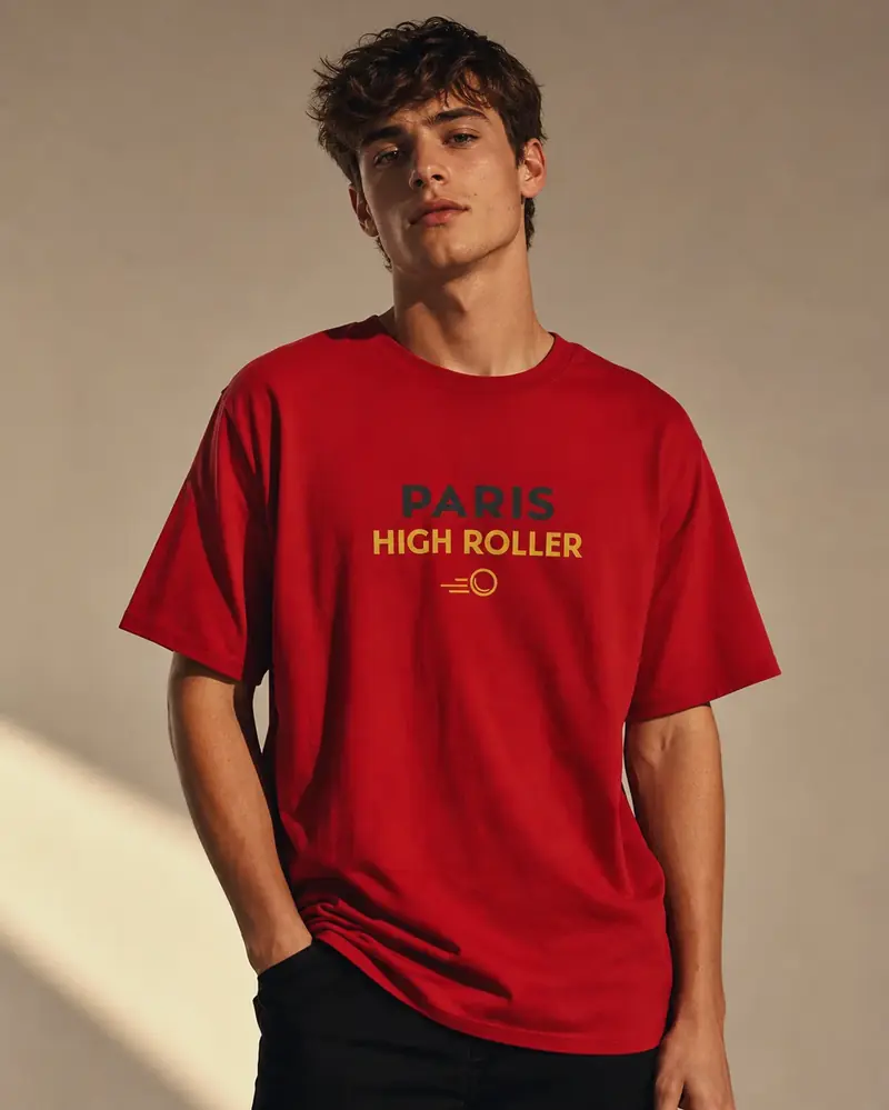 T-shirt Paris High Roller Rouge
